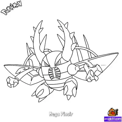 Free printable Mega Pinsir Coloring Page - Free Printable Pokemon Coloring Sheets coloring page